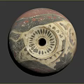 Hand Sculpted Ceramic Vase with Intricate Decorative Patterns and Colorful Artistic Design