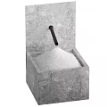 Shower Sauna Natural Bath Salt In Gray Marble Container With Black Scoop