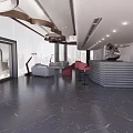 Modern Hotel Lobby Interior Design With Spacious Layout Reception Desk And Sofa