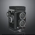 Vintage WALZER Twin Lens Reflex Camera with Black Body and Control Knobs Electronic Appliance