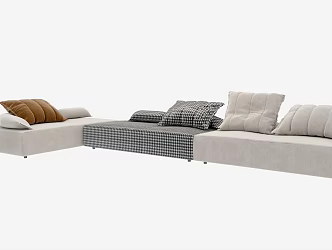 Modern corner sofa multiplayer sofa 3d model