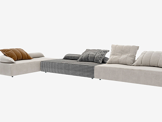 Modern corner sofa multiplayer sofa 3d model