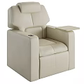 Comfortable Beige Leather Public Chair With Modern Armrests And Ergonomic Design