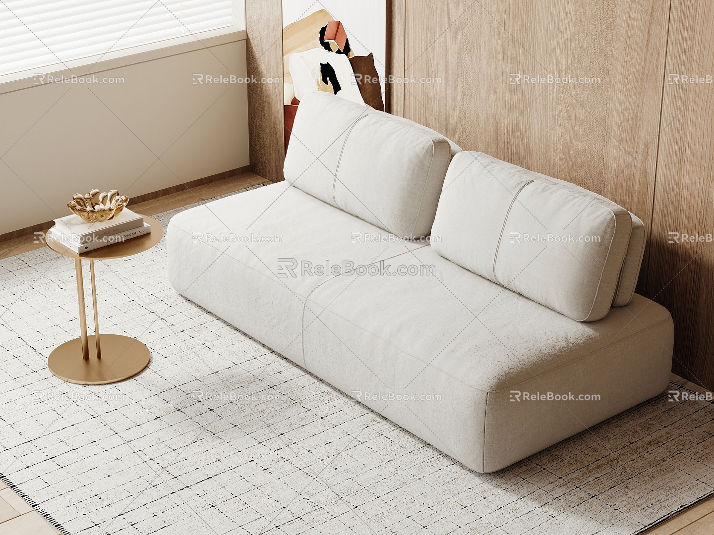 Double sofa 3d model