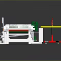 Automated Production Line Equipment With Green Conveyor Belt And Robotic Arm Components