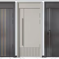 Modern security door entry password security door 3d model