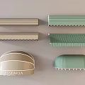 Variety of Beige Green Awnings with Curved Striped and Pizzeria Designs for Outdoor Decor