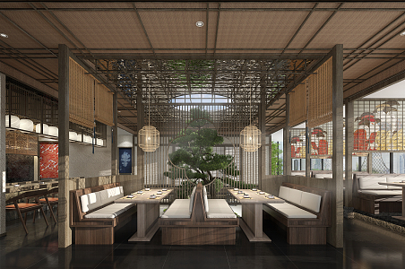 Japanese Restaurant 3d model