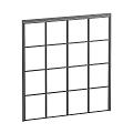 Modern Folding Door With Metal Frame And Glass Panels For Interior Space
