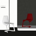 Acrylic single chair shaped single chair 3d model