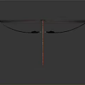 Black Modern Hunting Bow With Red Laser Sight For Accurate Shooting Use