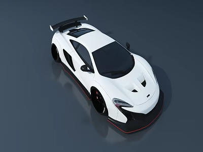 Modern White Sports Car With Aerodynamic Sleek Design Black Wheels And Rear Spoiler 3d model