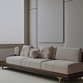 Modern three-seat sofa 3d model