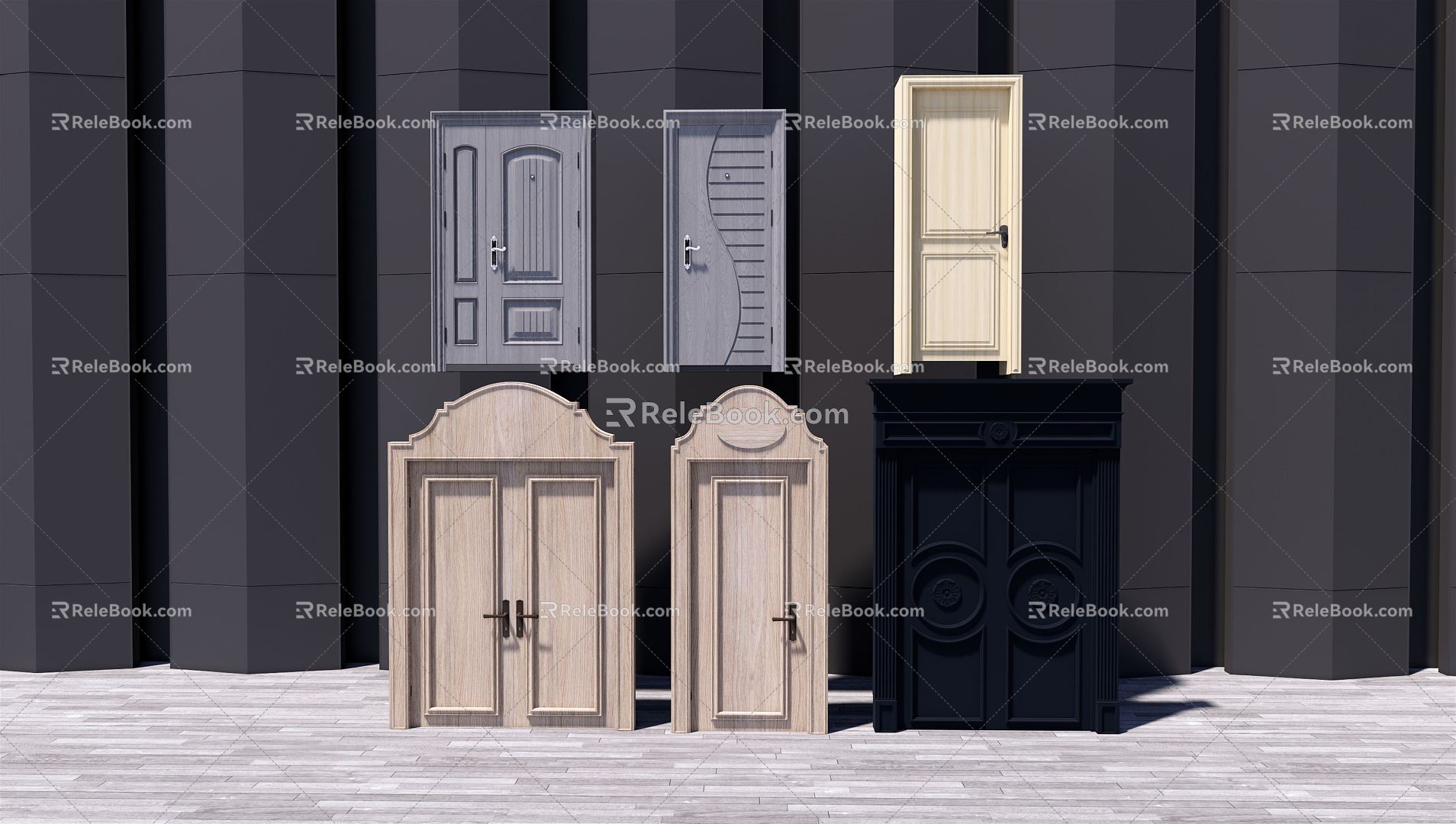 Jane ou double door 3d model