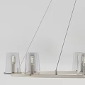 Modern Double Layer Chandelier Design With Metal Frame And Glass Shade Bulbs