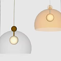 Elegant Modern Transparent And Gold Hemispherical Pendant Lights With Shiny Finish