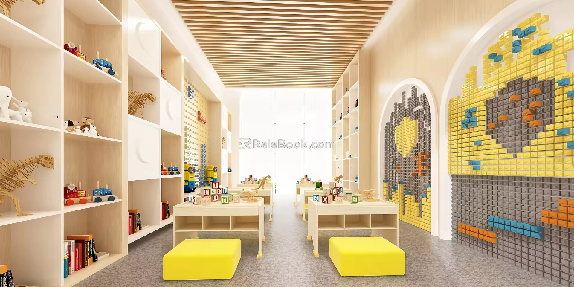 Modern thinking training classroom 3d model