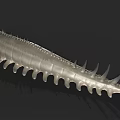 Prehistoric Fantasy Creature Model With Spikes Multiple Legs Large Eyes Sharp Teeth