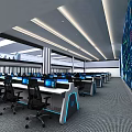 modern command center 3d model