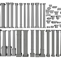 European Roman Column Roman Column Gypsum Roman Column Carved Column Marble Roman Column 3d model