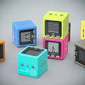 Colorful Cube Decorative Furniture With Various Colors And Station Door Labels