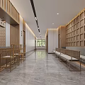 Traditional Chinese Medicine Shop Interior With Wooden Cabinets Counter And Labels