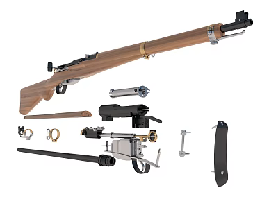 Modern Swiss Rifle 3d model Modern Swiss Rifle 3d model