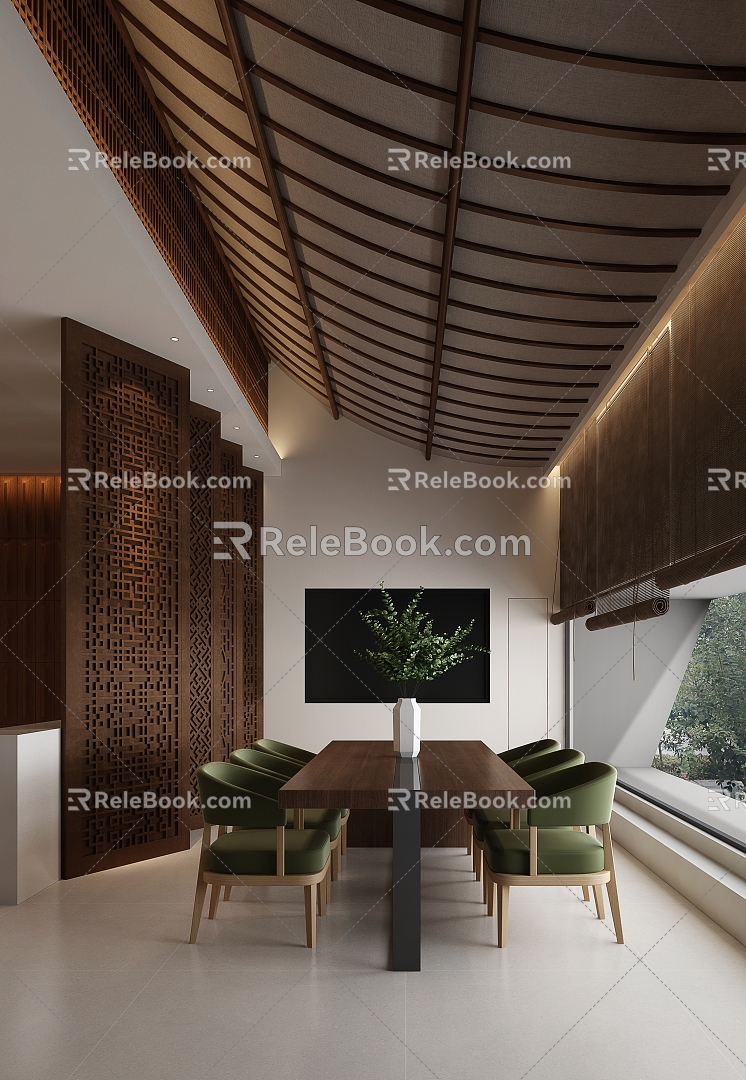 Hotel Reception Area Reception Rest Area 3d model