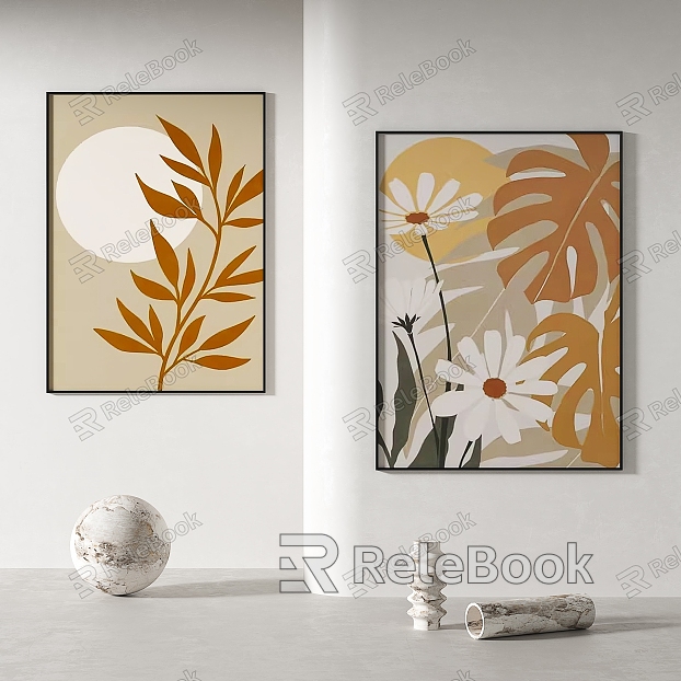 Simple abstract decorative painting model