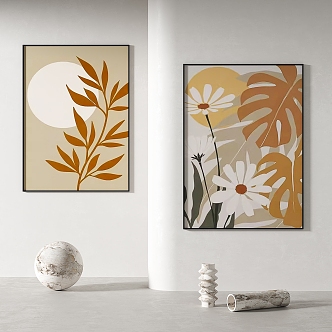 Simple abstract decorative painting 3d model