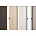Variety Of Hinged Doors With Wood Grain Finishes For Interior Design