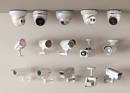 Security surveillance camera combination 3d model