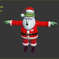Decorative Ornament Set With Santa Claus Figure For Christmas Holiday Decoration