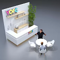 Modern Concept Bar Counter Interior Design With Plant Tables And Chairs