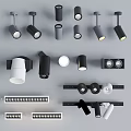 Various Modern Black and White Downlights and Spotlights for Indoor Lighting Fixtures