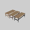 Modern Wooden Frame Bench with Woven Seat Minimalist Design and Natural Color