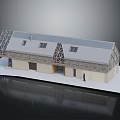 Modern Architectural Model With Geometric Roof Structure Skylights Light Colored Walls And White Platform