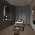 Modern Minimalist Beauty Salon Spa Interior With Comfortable Massage Bed And Professional Skincare Station
