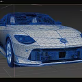 White Nissan Sports Car With Modern Exterior Design