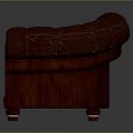 Classic Red Two Seater Sofa With Tufted Design And Curved Armrests Velvet Upholstery