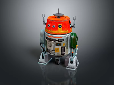 Robot Assistant Small Robot Butler Robot Butler Figure Game Figure 3d model