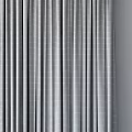 Modern Light Colored Sheer Window Curtains With Floor Length Design And Natural Tree View Outside