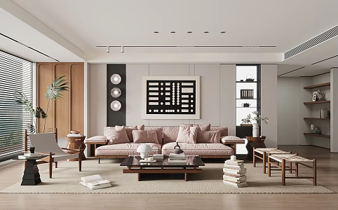 Modern Living Room Middle Living Room 3d model