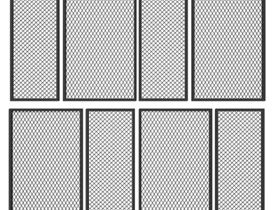 Stylish Mesh Partition Panels For Modern Interior Room Division And Design 3d model