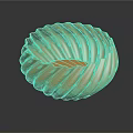 Golden Metallic Decorative Container With Corrugated Design For Lifestyle Use
