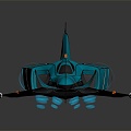 Modern fighter sci-fi fighter sci-fi fighter space fighter 3d model