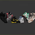 Colorful Stylish Sneakers Collection With High Top And Low Top Designs