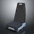 Modern Dark Leisure Chair With Striped Pattern On Backrest And White Base