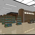 Bright Modern Pharmacy Interior With Neat Medicine Shelves And Glass Counters