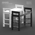White and Black Modern Dressers With Multiple Storage Shelves for Home Use